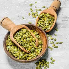 Green pumpkin seeds